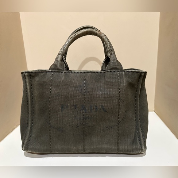 Prada Canapa Tote Militare (army green) - Picture 2 of 13